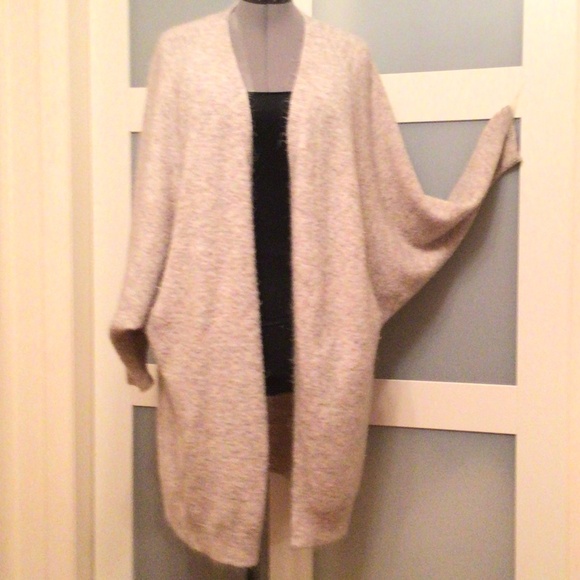Bobbles&Lace Batwing Sleeve Open Oversized Duster - Picture 3 of 6
